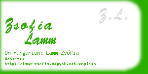 zsofia lamm business card